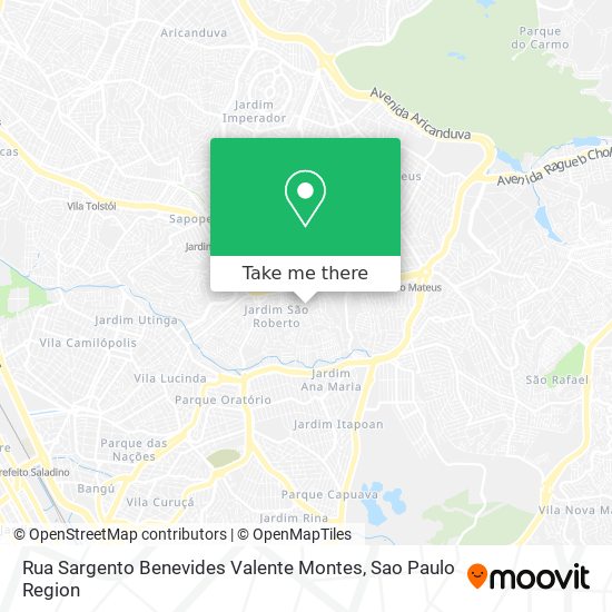 Mapa Rua Sargento Benevides Valente Montes