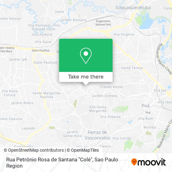 Rua Petrônio Rosa de Santana "Colé" map