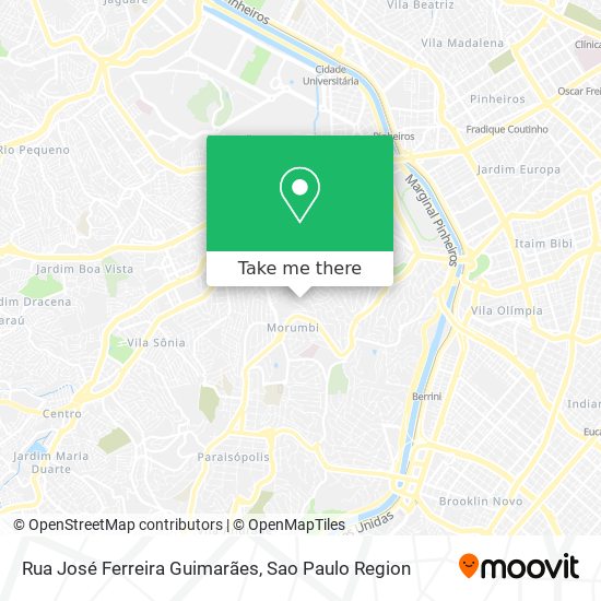 Mapa Rua José Ferreira Guimarães