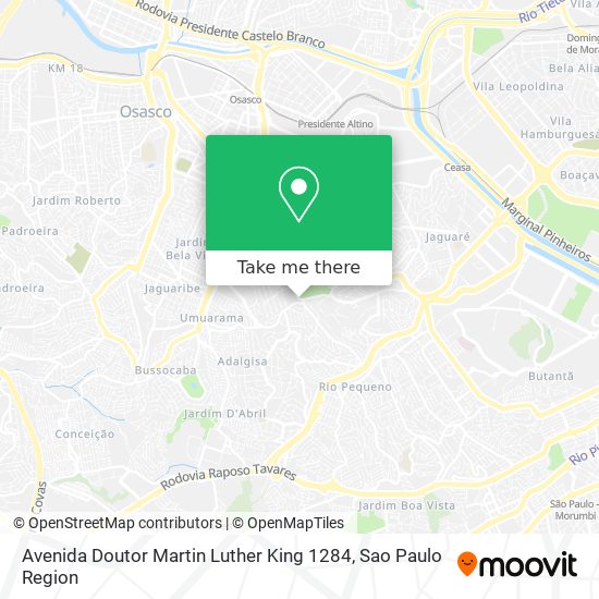 Mapa Avenida Doutor Martin Luther King 1284