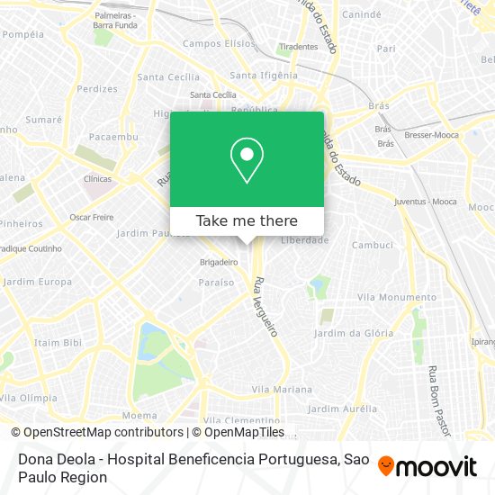 Mapa Dona Deola - Hospital Beneficencia Portuguesa