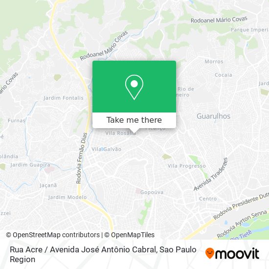 Mapa Rua Acre / Avenida José Antônio Cabral