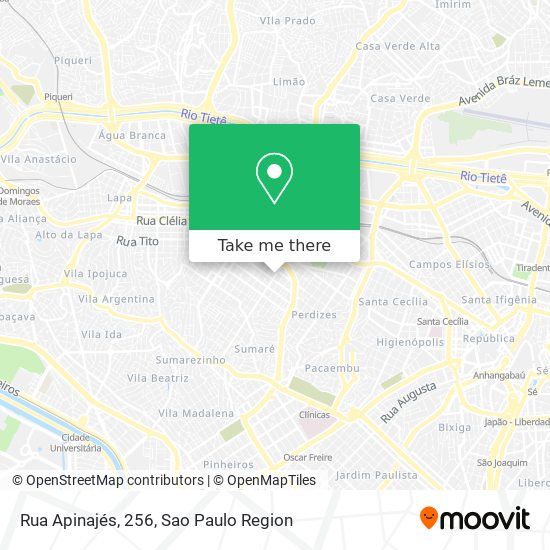 Rua Apinajés, 256 map