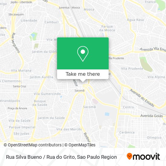 Mapa Rua Silva Bueno / Rua do Grito