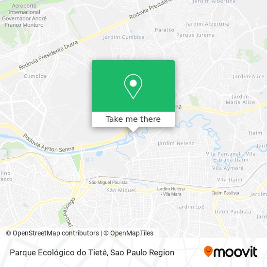 Parque Ecológico do Tietê map