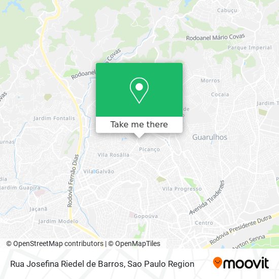 Mapa Rua Josefina Riedel de Barros