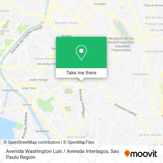 Avenida Washington Luís / Avenida Interlagos map