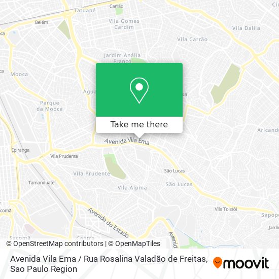 Avenida Vila Ema / Rua Rosalina Valadão de Freitas map