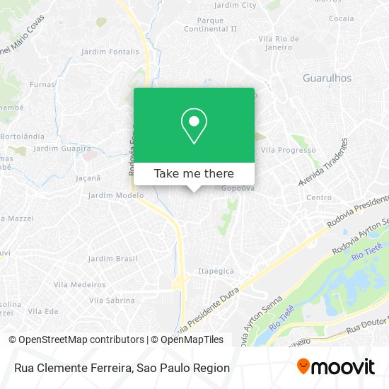 Mapa Rua Clemente Ferreira