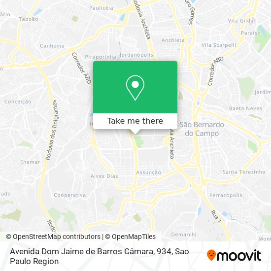 Mapa Avenida Dom Jaime de Barros Câmara, 934