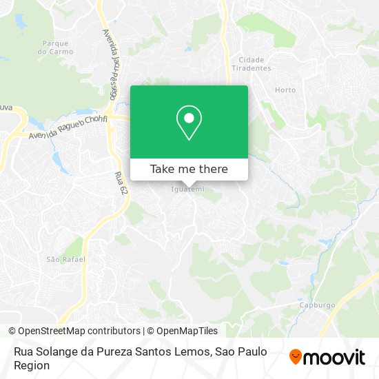 Mapa Rua Solange da Pureza Santos Lemos