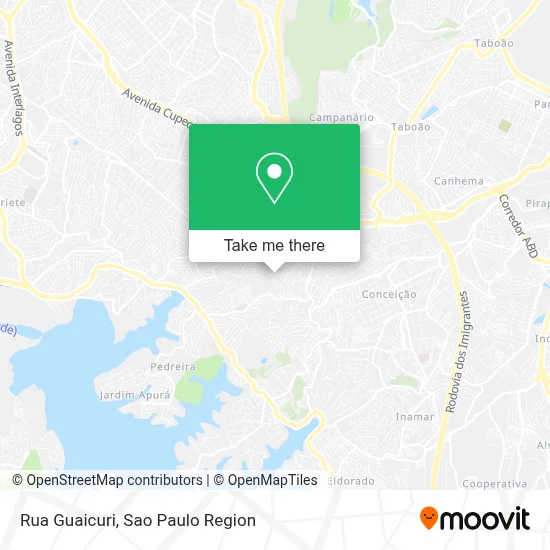 Rua Guaicuri map