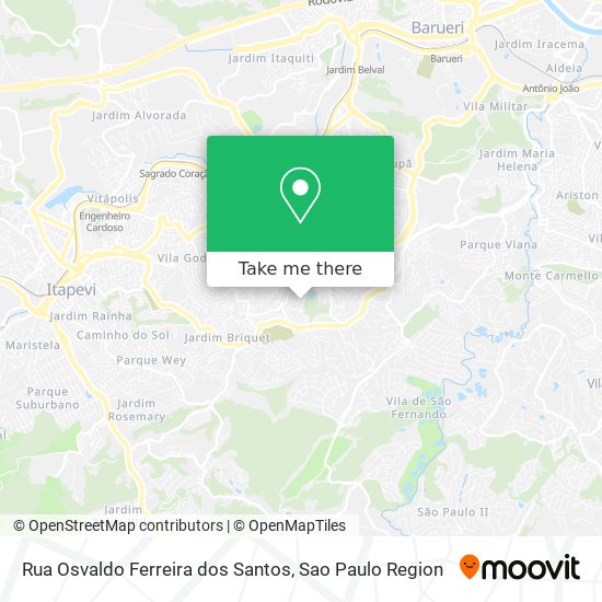 Mapa Rua Osvaldo Ferreira dos Santos