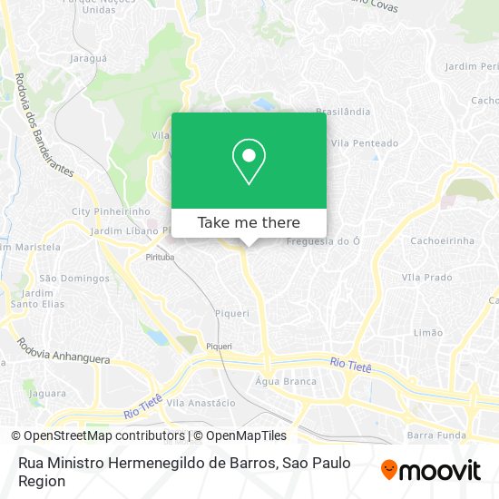 Mapa Rua Ministro Hermenegildo de Barros