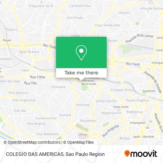 COLEGIO DAS AMERICAS map