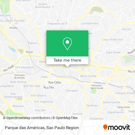 Parque das Américas map