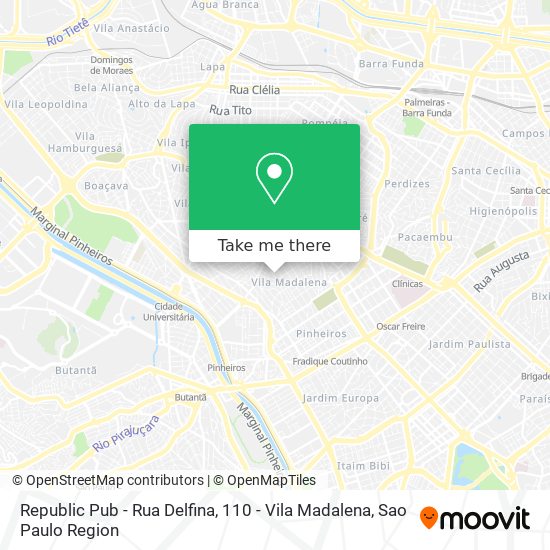 Republic Pub - Rua Delfina, 110 - Vila Madalena map