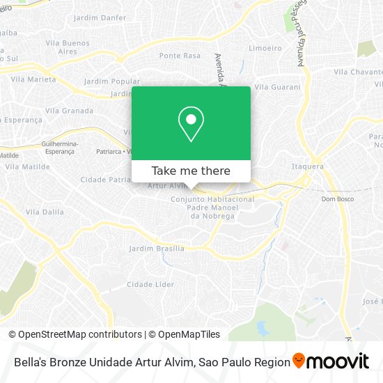 Bella's Bronze Unidade Artur Alvim map