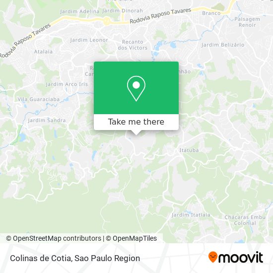 Colinas de Cotia map