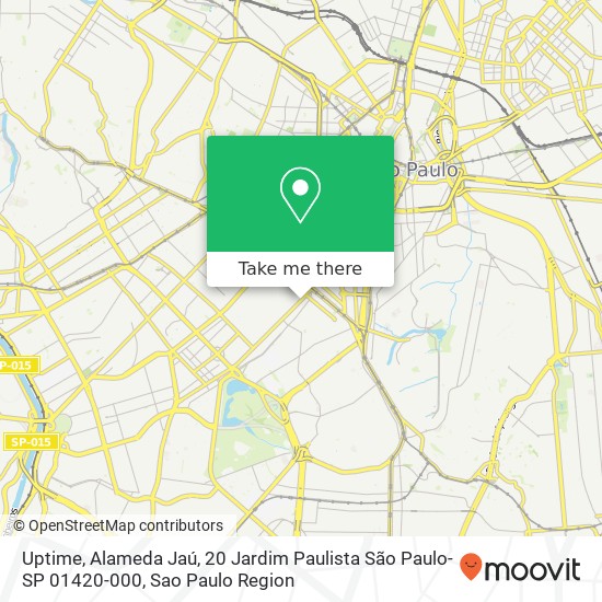 Uptime, Alameda Jaú, 20 Jardim Paulista São Paulo-SP 01420-000 map