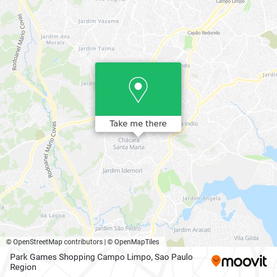 Mapa Park Games Shopping Campo Limpo