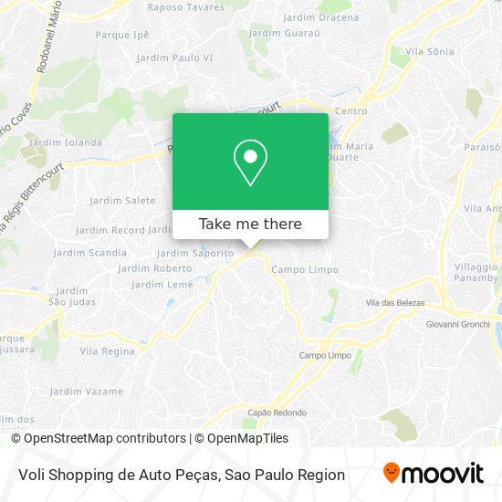 Mapa Voli Shopping de Auto Peças