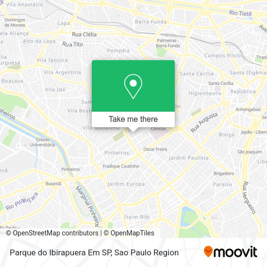 Parque do Ibirapuera Em SP map