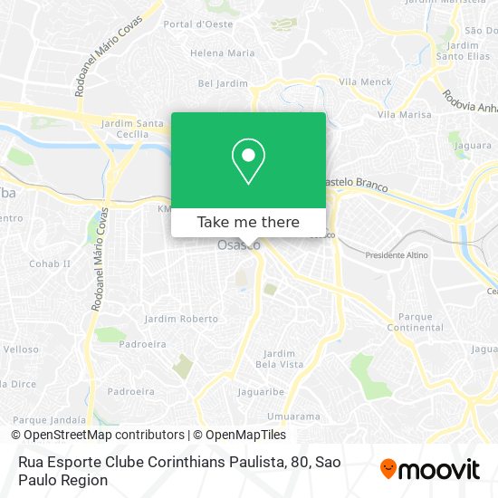 Rua Esporte Clube Corinthians Paulista, 80 map