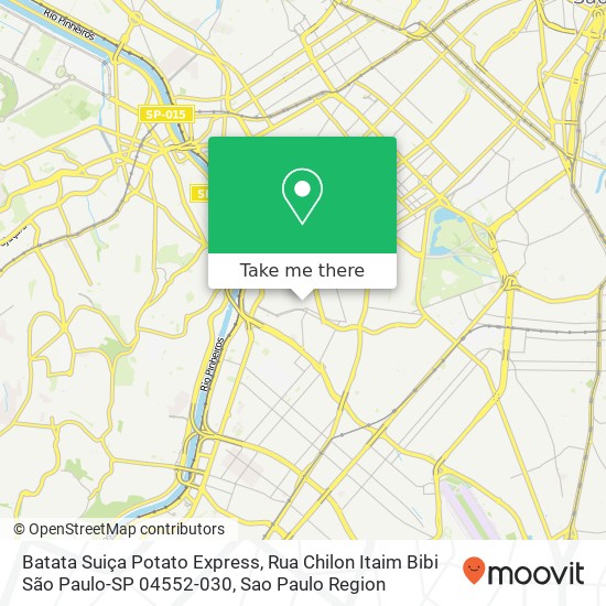 Mapa Batata Suiça Potato Express, Rua Chilon Itaim Bibi São Paulo-SP 04552-030