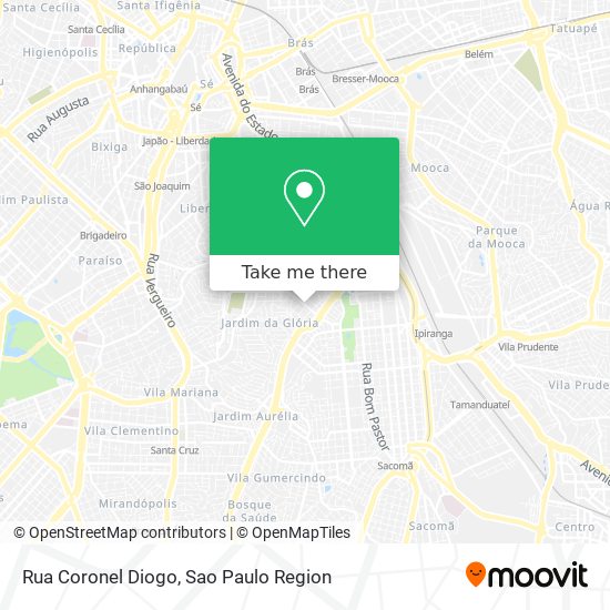 Mapa Rua Coronel Diogo