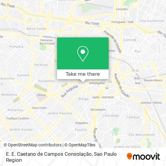 Mapa E. E. Caetano de Campos Consolação
