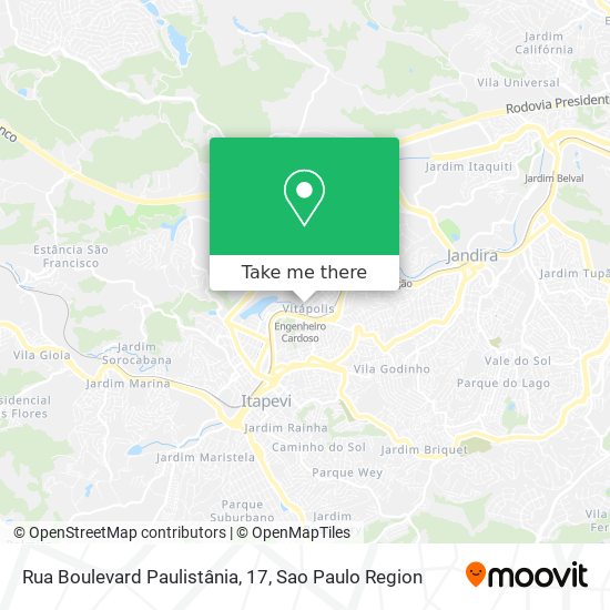 Mapa Rua Boulevard Paulistânia, 17