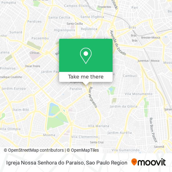 Mapa Igreja Nossa Senhora do Paraíso