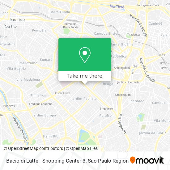 Bacio di Latte - Shopping Center 3 map