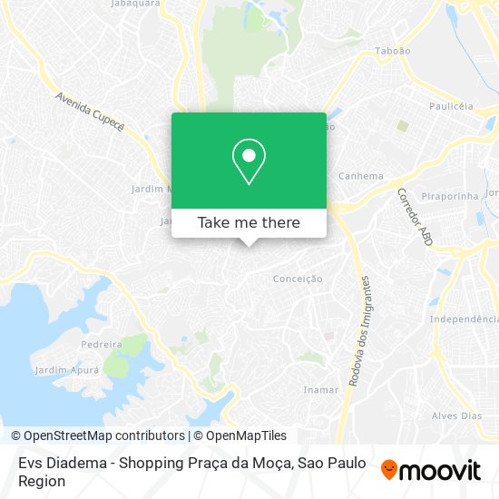 Mapa Evs Diadema - Shopping Praça da Moça