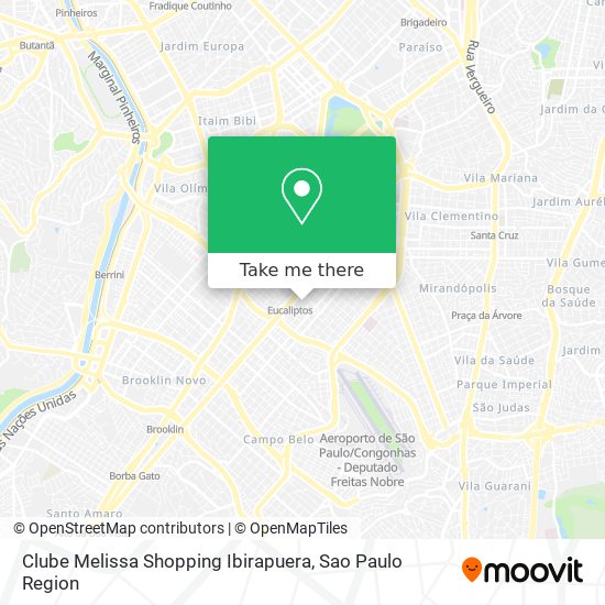 Mapa Clube Melissa Shopping Ibirapuera