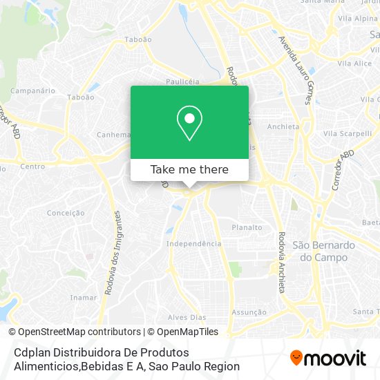 Cdplan Distribuidora De Produtos Alimenticios,Bebidas E A map