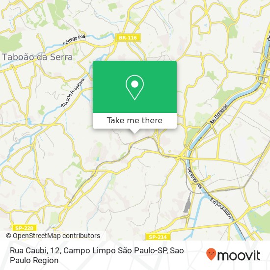 Rua Caubi, 12, Campo Limpo São Paulo-SP map