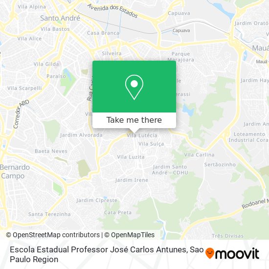 Mapa Escola Estadual Professor José Carlos Antunes