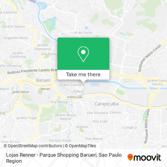 Mapa Lojas Renner - Parque Shopping Barueri