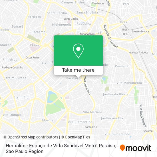Herbalife - Espaço de Vida Saudável Metrô Paraíso map