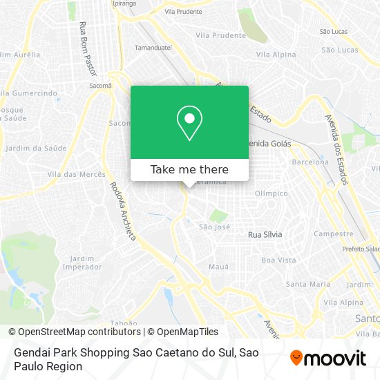 Mapa Gendai Park Shopping Sao Caetano do Sul