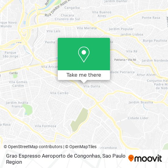 Mapa Grao Espresso Aeroporto de Congonhas