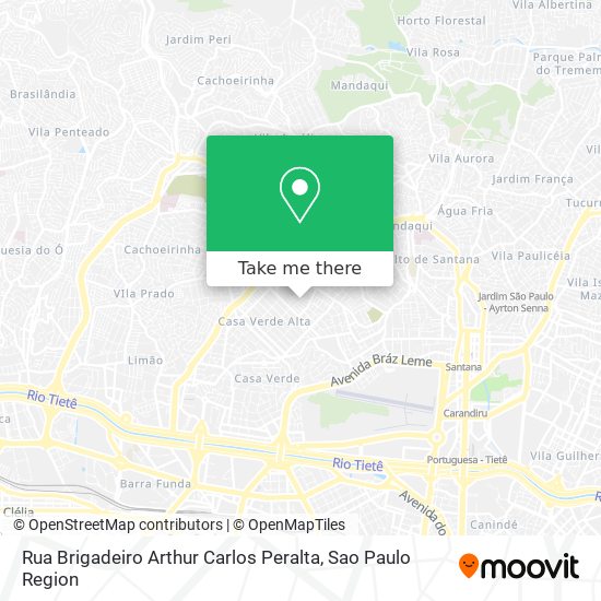 Rua Brigadeiro Arthur Carlos Peralta map