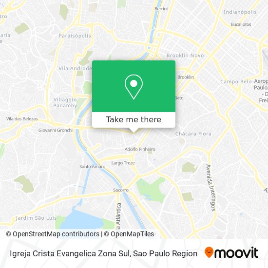 Mapa Igreja Crista Evangelica Zona Sul