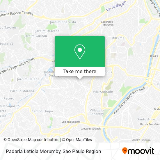 Padaria Letícia Morumby map