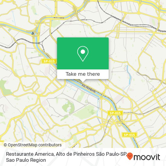 Restaurante America, Alto de Pinheiros São Paulo-SP map