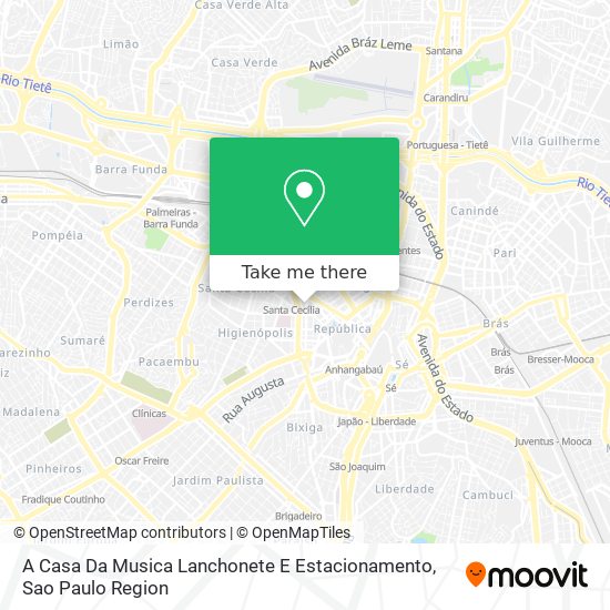 A Casa Da Musica Lanchonete E Estacionamento map