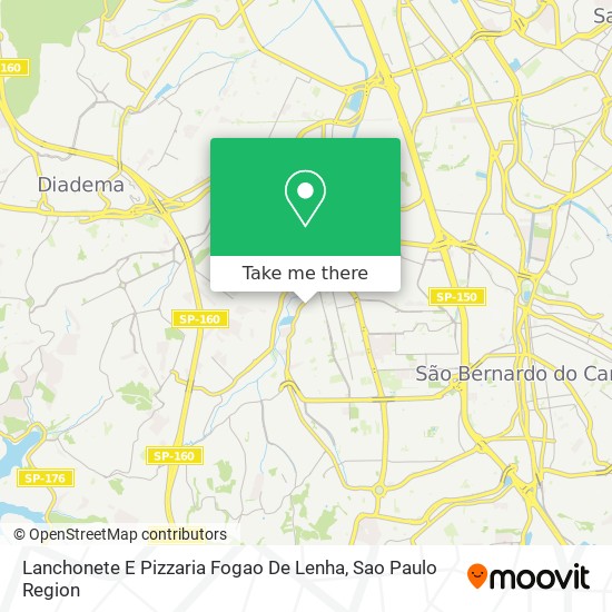 Lanchonete E Pizzaria Fogao De Lenha map