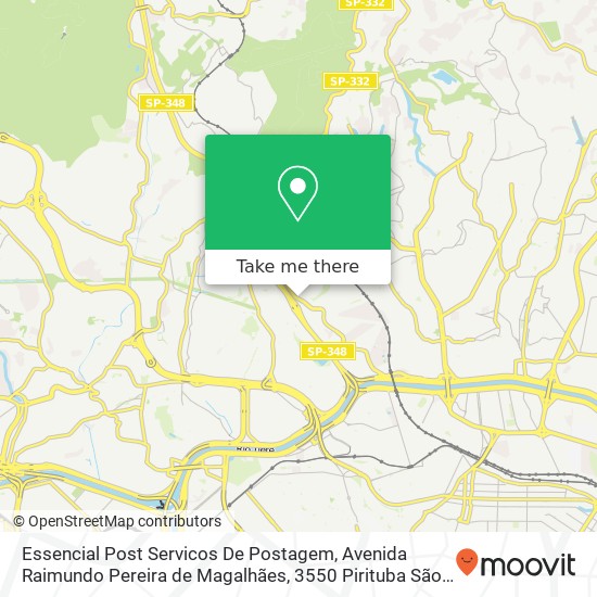 Mapa Essencial Post Servicos De Postagem, Avenida Raimundo Pereira de Magalhães, 3550 Pirituba São Paulo-SP 05145-200